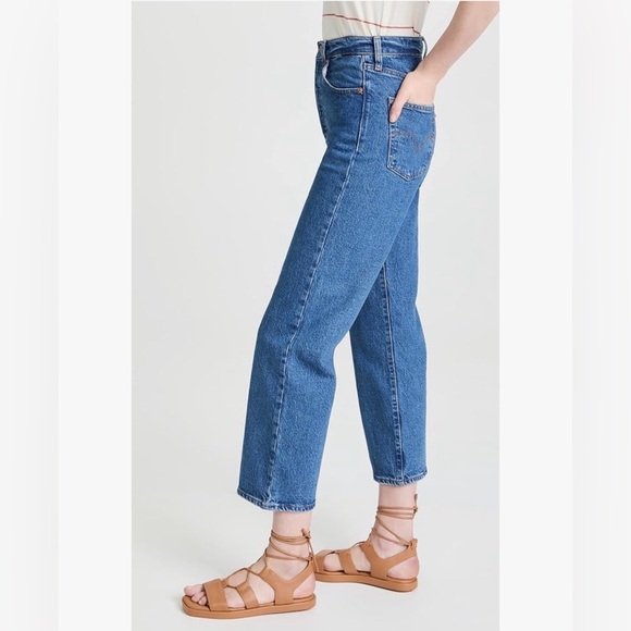 NEW! Levi’s Ribcage Straight Ankle Dark Wash Size 28 W 26 L Premium Denim Jeans - Picture 14 of 16